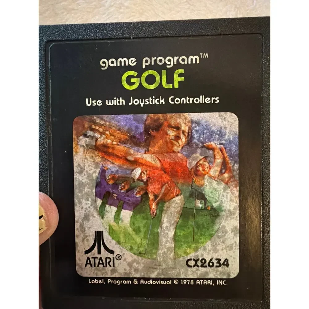 Vintage Atari 2600 Golf CX2634 Video Game Cartridge 1978 Sports Game